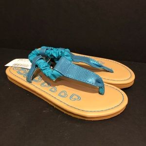 Teal sandals size 13